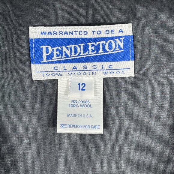 Vintage Pendleton Plaid Wool Vest Skirt Set Made in USA Size 12 - Picture 4 of 13